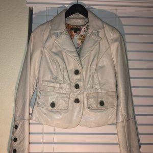 Wilson’s Leather jacket with floral lining